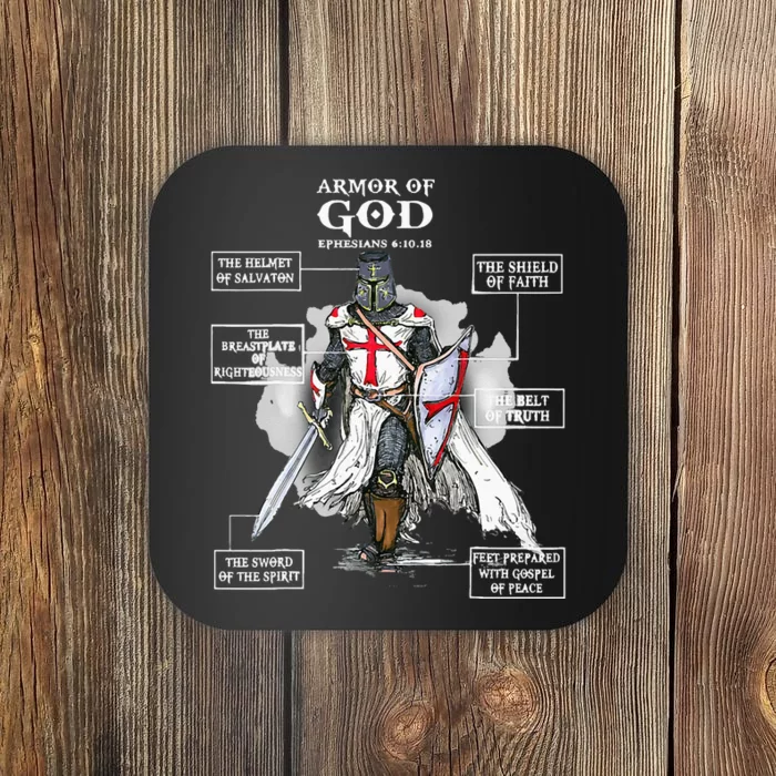 Armor Of God Bible Verse Cool Ephesians 611 Christian Bible Coaster ...