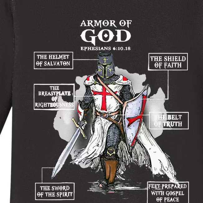 Armor Of God Bible Verse Cool Ephesians 611 Christian Bible Baby Long Sleeve Bodysuit