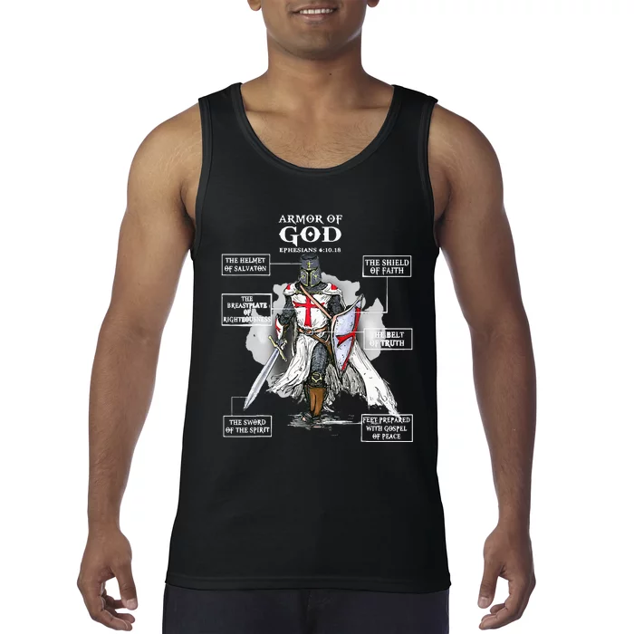 Armor Of God Bible Verse Cool Ephesians 611 Christian Bible Tank Top