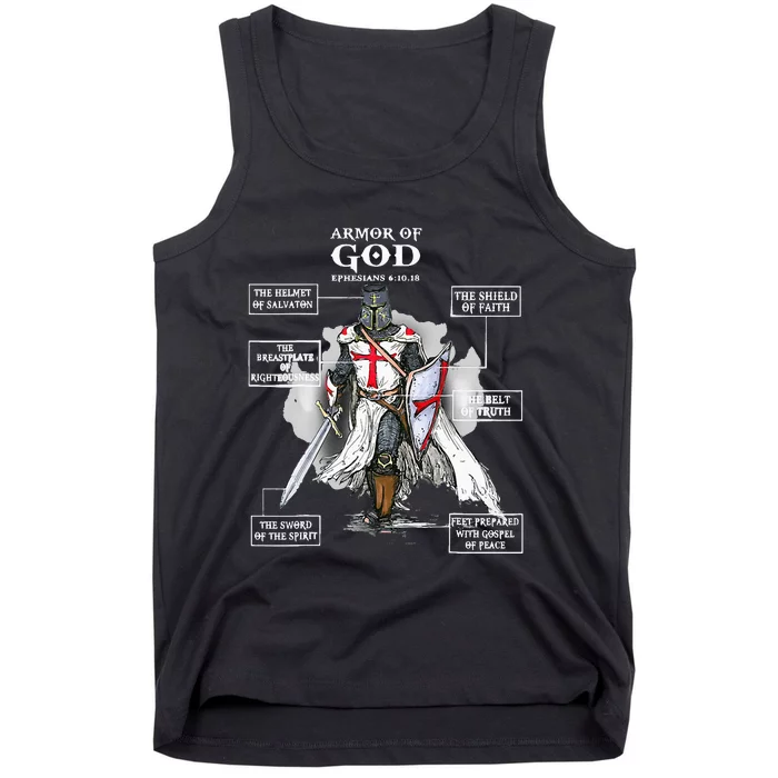 Armor Of God Bible Verse Cool Ephesians 611 Christian Bible Tank Top