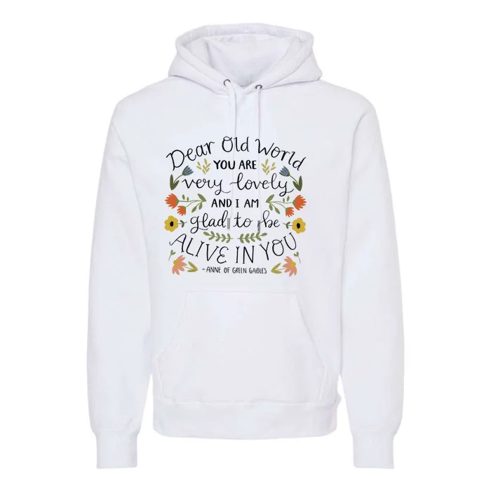 Anne Of Green Gables Anne With An E Light Academia Book Premium Hoodie