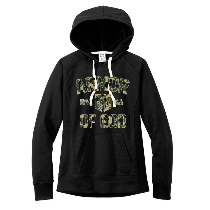 Armor Of God Military Camo Camouflage Women's Fleece Hoodie