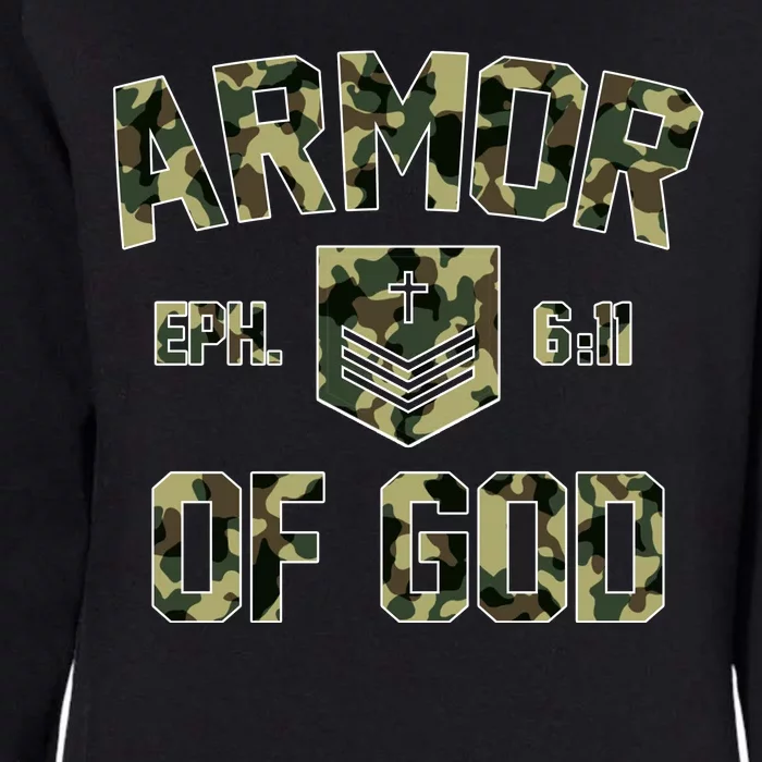 Armor Of God Military Camo Camouflage Womens California Wash Sweatshirt