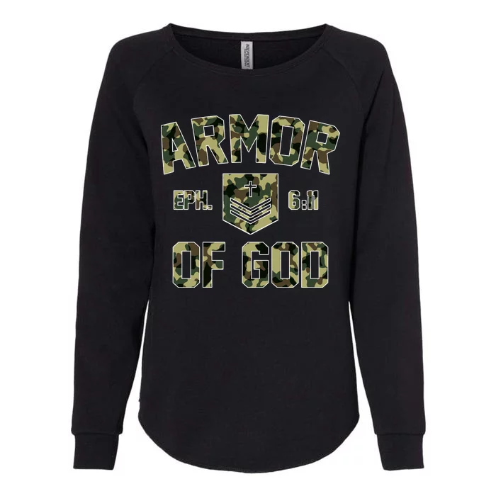 Armor Of God Military Camo Camouflage Womens California Wash Sweatshirt