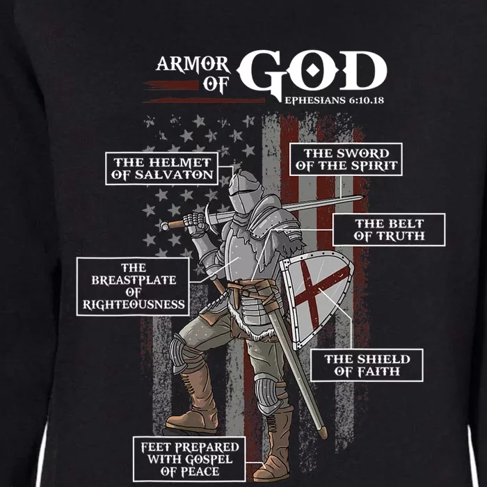 Armor Of God Ephesians 6 10 18 Bible Verse Womens California Wash Sweatshirt