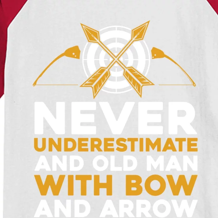 Archery Old Gift Bow Bow Archer Gift Kids Colorblock Raglan Jersey