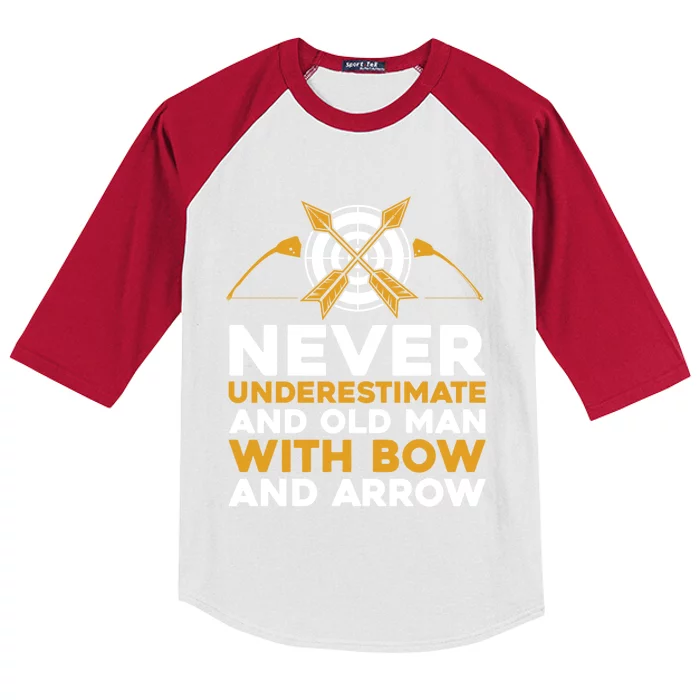 Archery Old Gift Bow Bow Archer Gift Kids Colorblock Raglan Jersey