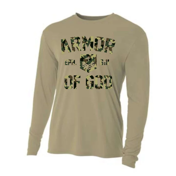 Armor Of God Military Camo Camouflage Cooling Performance Long Sleeve Crew