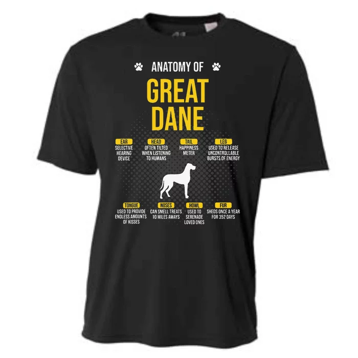 Anatomy Of Great Dane Dog Lover Cooling Performance Crew T-Shirt