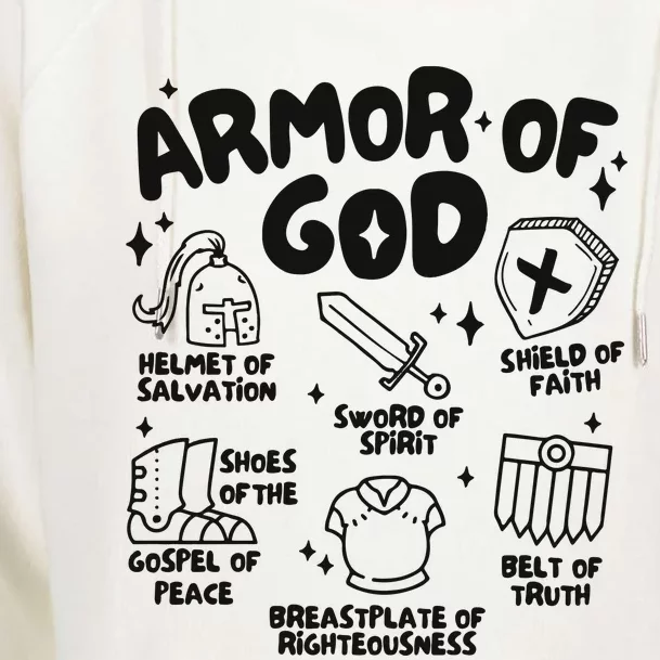 Armor Of God Christian Jesus Womens Funnel Neck Pullover Hood