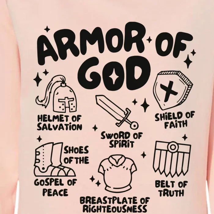 Armor Of God Christian Jesus Womens California Wash Sweatshirt