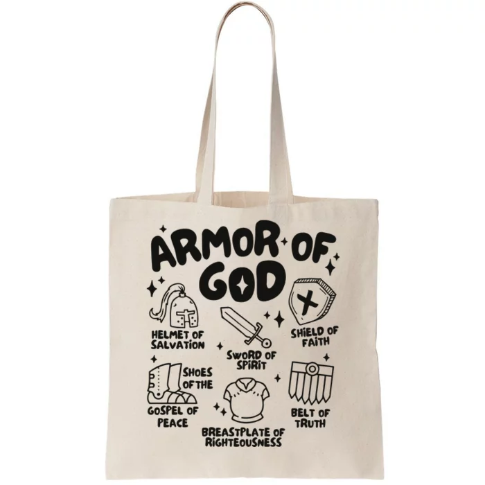 Armor Of God Christian Jesus Tote Bag