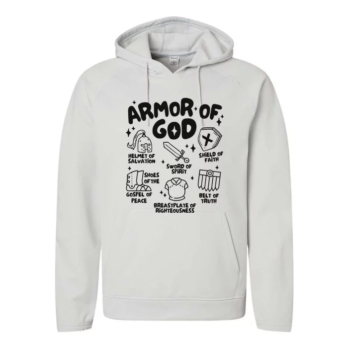 Armor Of God Christian Jesus Performance Fleece Hoodie