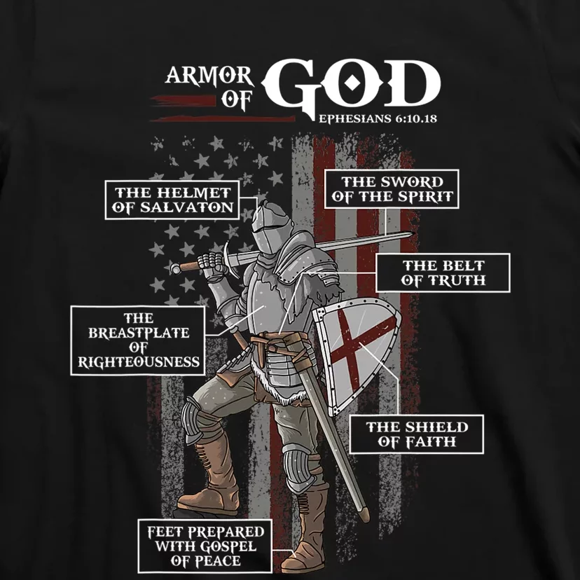 Armor of God Ephesians 6 10 18 Bible Verse T-Shirt