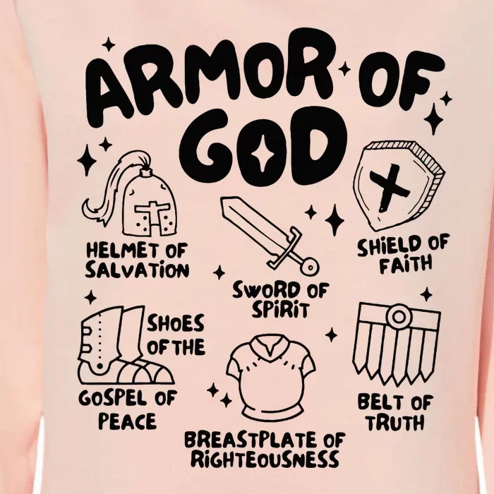 Armor Of God Christian Jesus Womens California Wash Sweatshirt