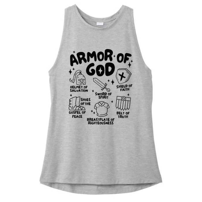 Armor Of God Christian Jesus Ladies Tri-Blend Wicking Tank