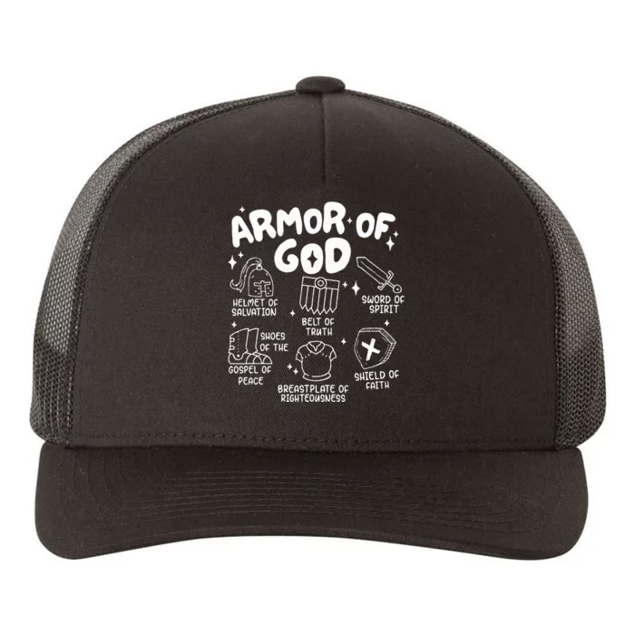 Armor Of God put on the armor of God Christian bible verses Yupoong Adult 5-Panel Trucker Hat