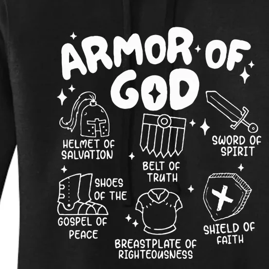 Armor Of God put on the armor of God Christian bible verses Women's Pullover Hoodie