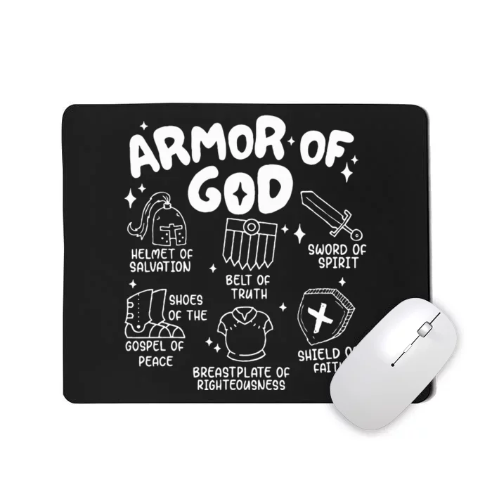 Armor Of God put on the armor of God Christian bible verses Mousepad