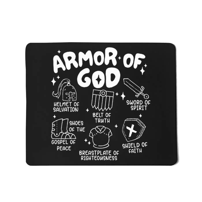 Armor Of God put on the armor of God Christian bible verses Mousepad