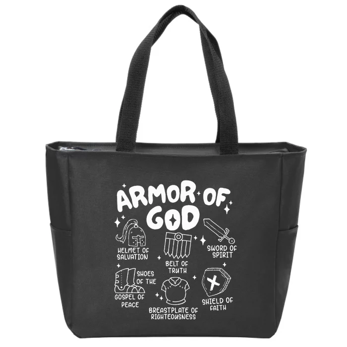 Armor Of God put on the armor of God Christian bible verses Zip Tote Bag