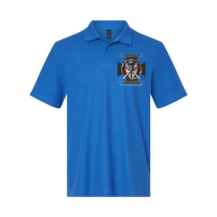 Armor of God Christian Bible Verse Softstyle Adult Sport Polo