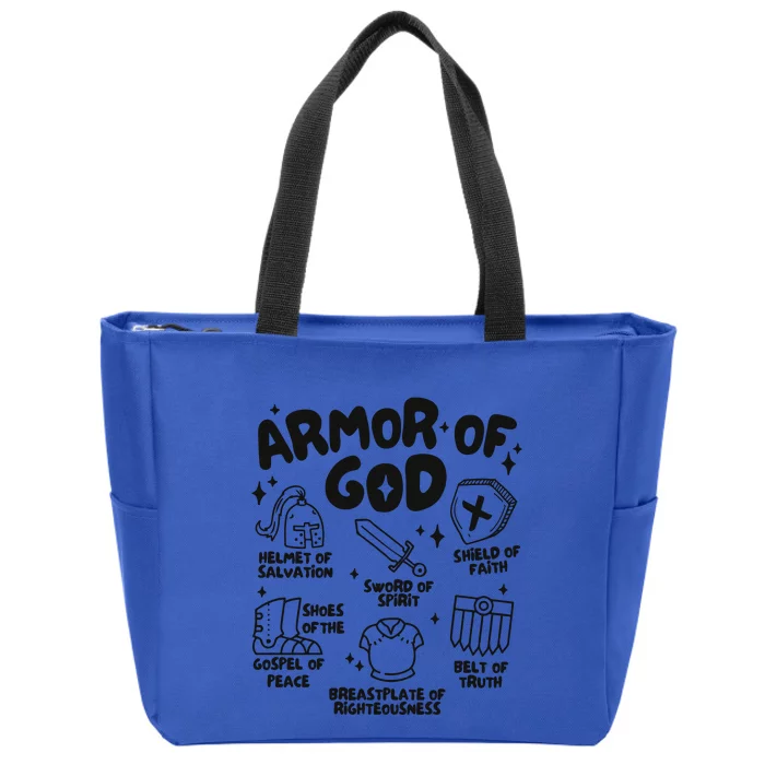 Armor Of God Christian Jesus Zip Tote Bag