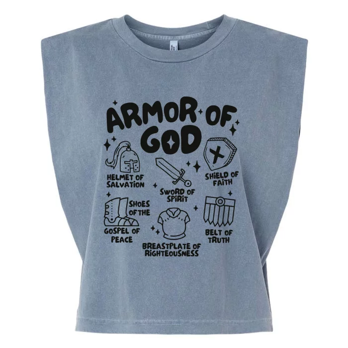 Armor Of God Christian Jesus Garment-Dyed Women's Muscle Tee