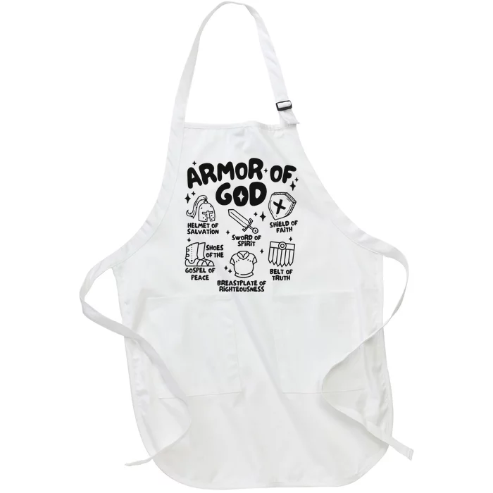 Armor Of God Christian Jesus Full-Length Apron With Pocket