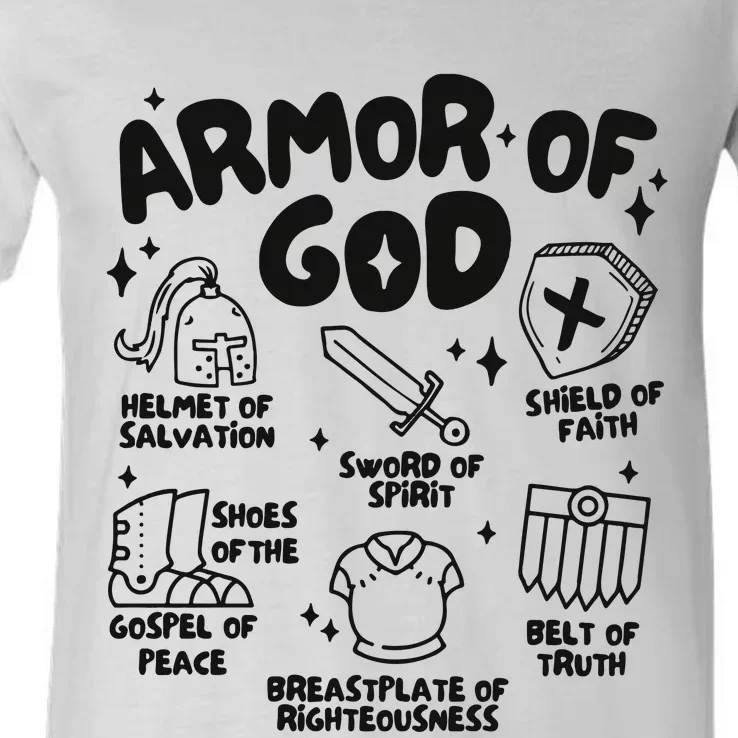 Armor Of God Christian Jesus V-Neck T-Shirt