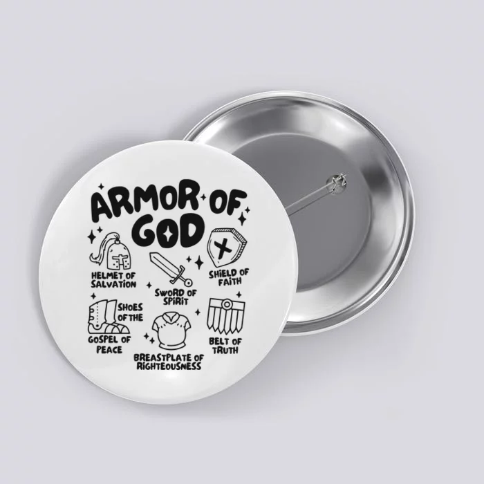 Armor Of God Christian Jesus Button