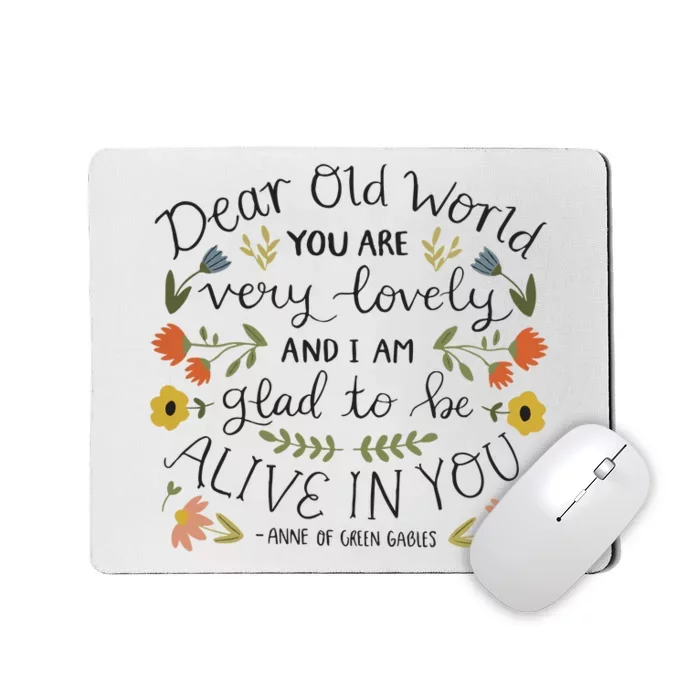 Anne Of Green Gables Anne With An E Light Academia Mousepad