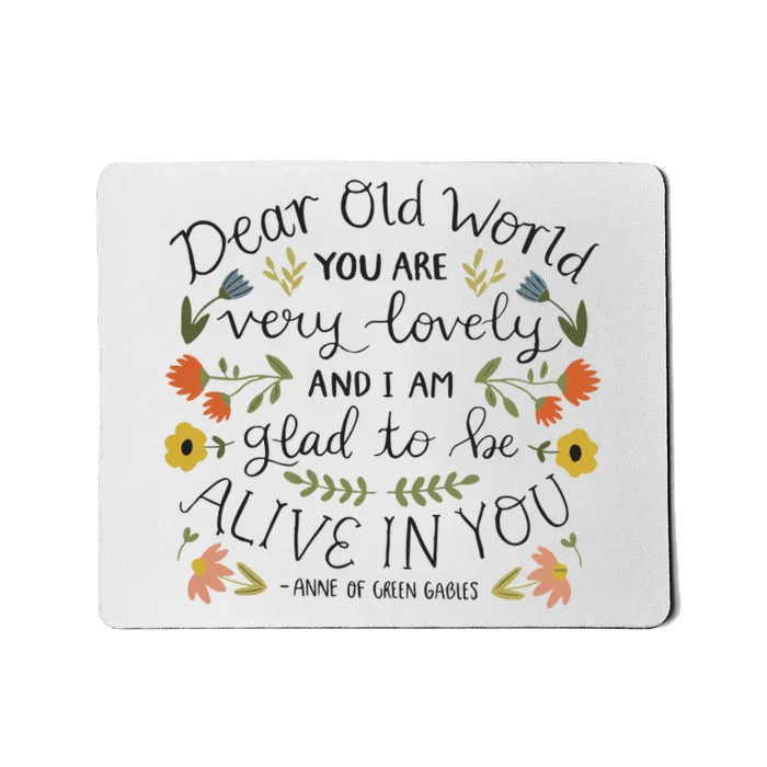 Anne Of Green Gables Anne With An E Light Academia Mousepad