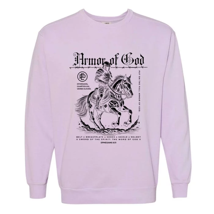 Armor Of God | Put On The Full Armor Of God | Christian Garment-Dyed Sweatshirt