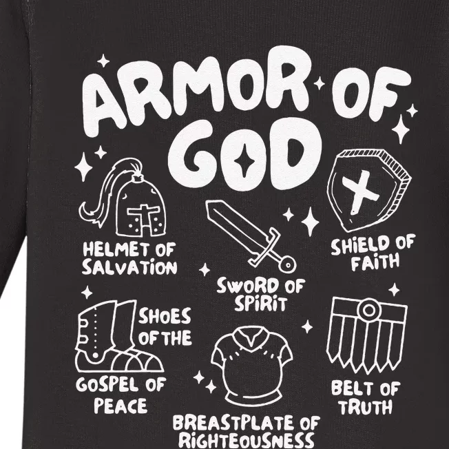 Armor Of God Christian Jesus Baby Long Sleeve Bodysuit