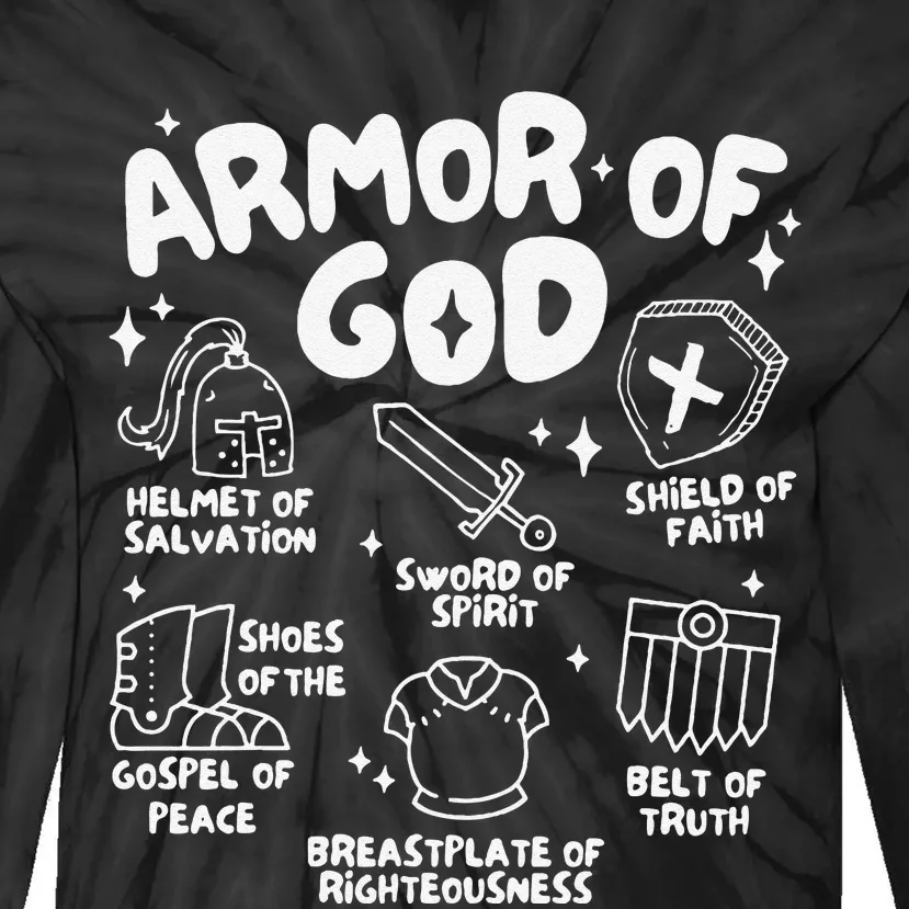 Armor Of God Christian Jesus Tie-Dye Long Sleeve Shirt