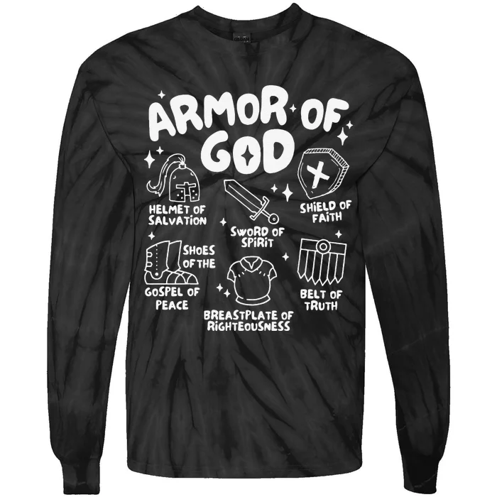 Armor Of God Christian Jesus Tie-Dye Long Sleeve Shirt