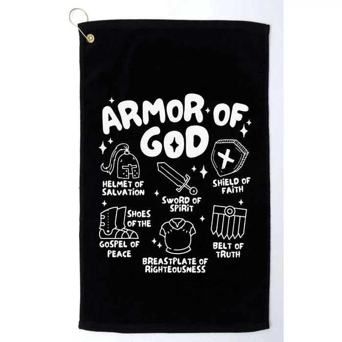 Armor Of God Christian Jesus Platinum Collection Golf Towel