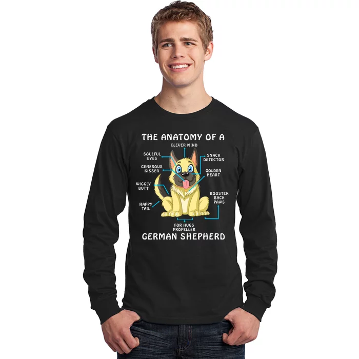 Anatomy Of German Shepherd Long Sleeve Shirt