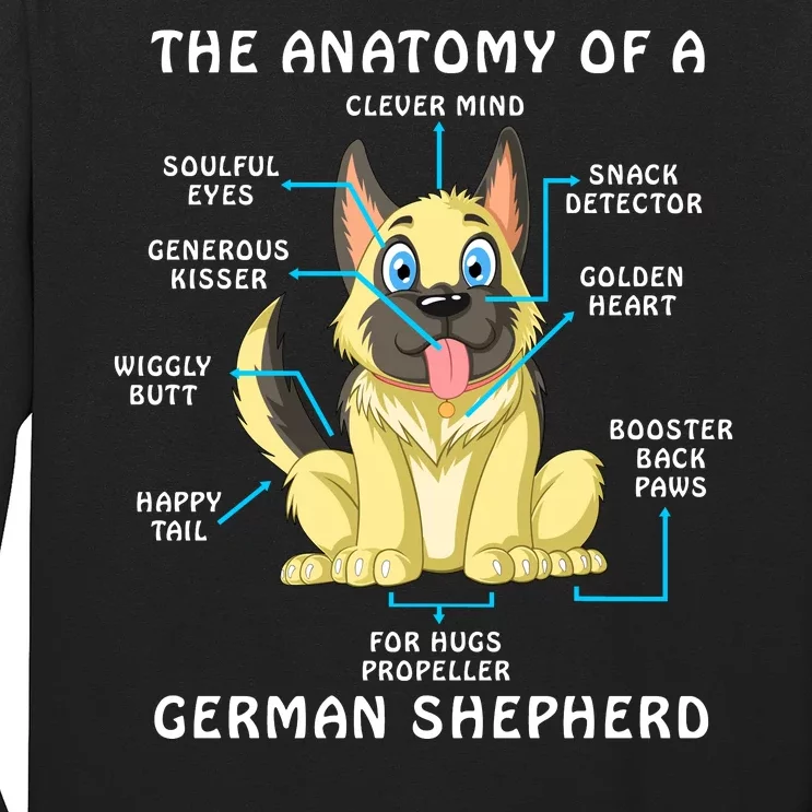 Anatomy Of German Shepherd Long Sleeve Shirt