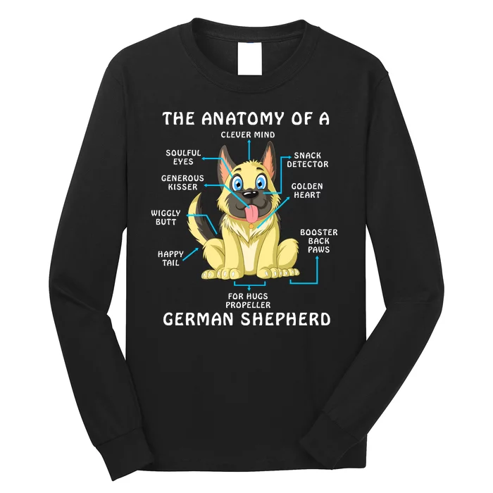 Anatomy Of German Shepherd Long Sleeve Shirt