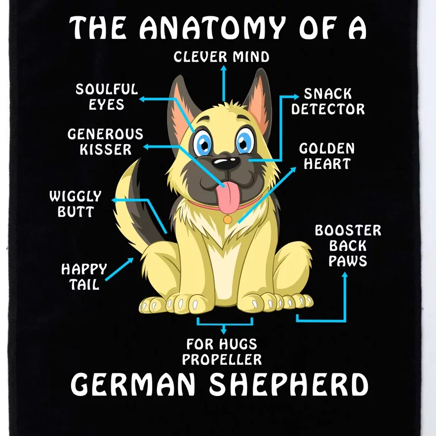 Anatomy Of German Shepherd Platinum Collection Golf Towel