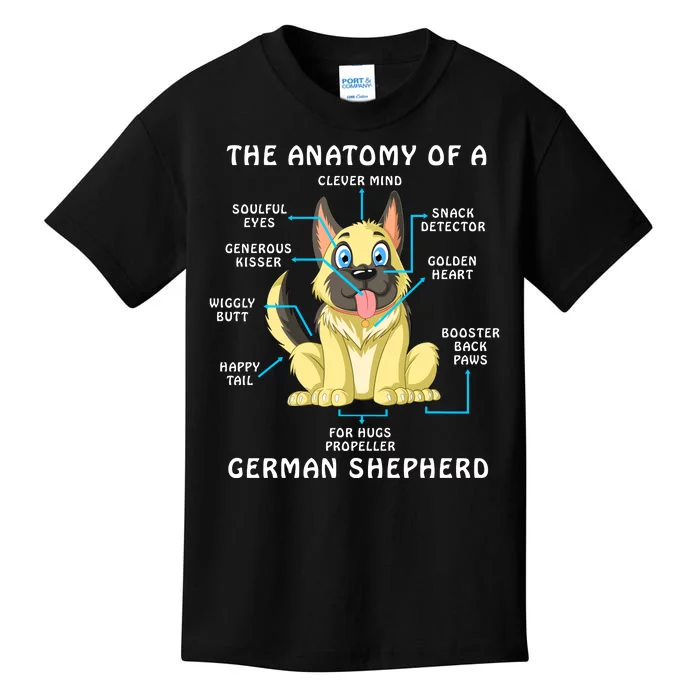 Anatomy Of German Shepherd Kids T-Shirt