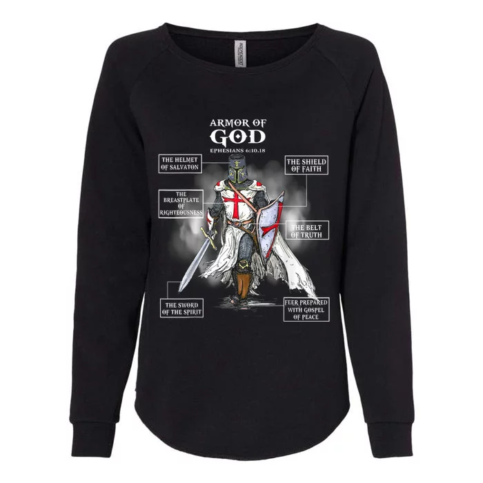 Armor Of God Christian Bible Verse Religious Womens California Wash Sweatshirt