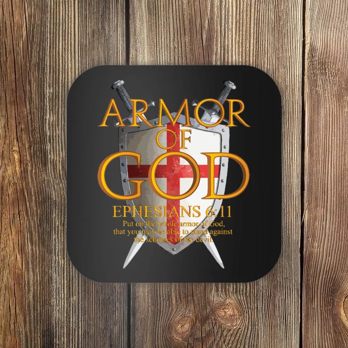 Armor Of God Ephesians Bible Verse Religious Christian Coaster