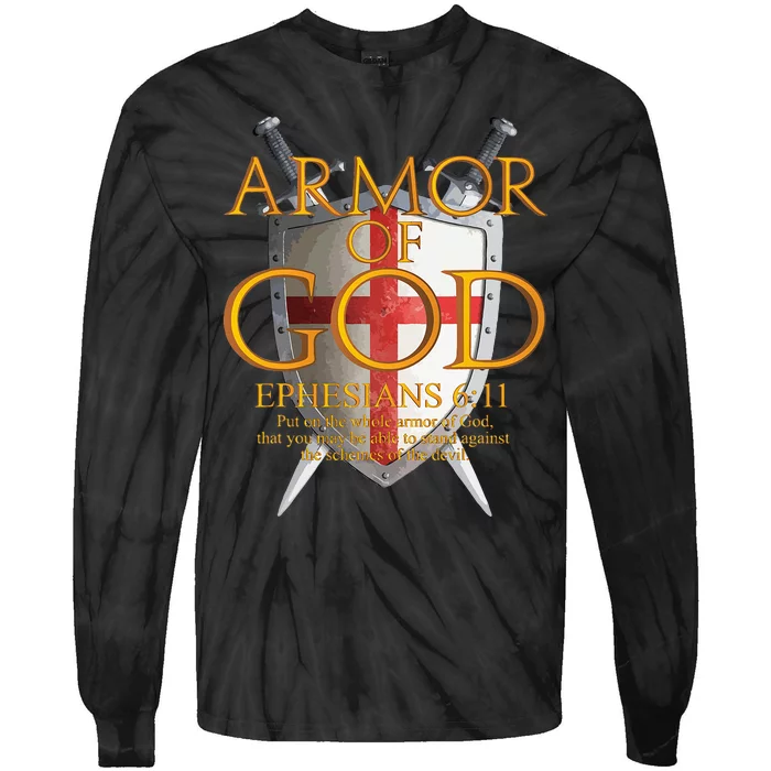 Armor Of God Ephesians Bible Verse Religious Christian Tie-Dye Long Sleeve Shirt