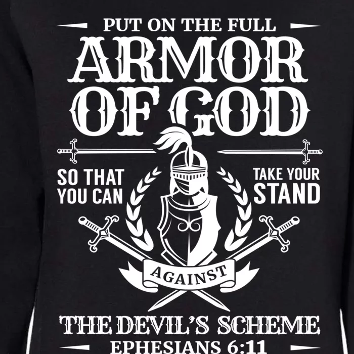 Armor Of God Christian Bible Verse Religious Cool Gift Womens California Wash Sweatshirt