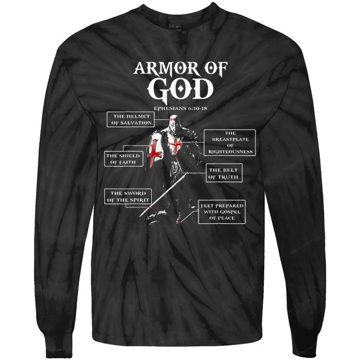 Armor Of God Bible Verse Cool For Religious Christian Tie-Dye Long Sleeve Shirt