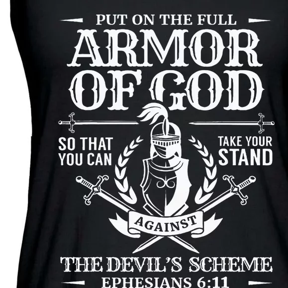 Armor Of God Christian Bible Verse Religious Ladies Essential Flowy Tank