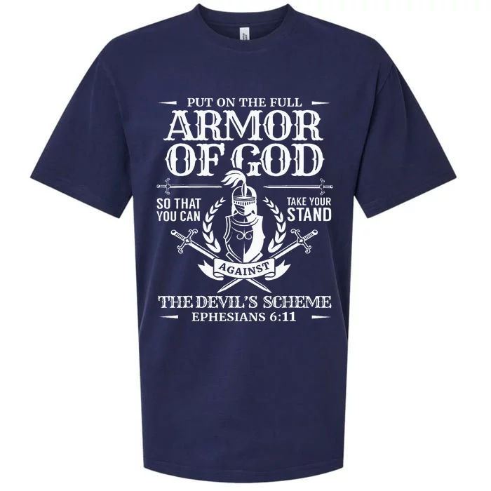 Armor Of God Christian Bible Verse Religious Sueded Cloud Jersey T-Shirt